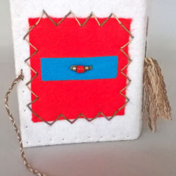 Red, (outside) 2016, 6.25 x 10 x 5", mixed media/artists' book
