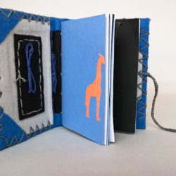 BlueBlack, (inside) 2016, 6.25 x 10 x 5", mixed media/artists' book