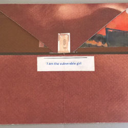 LostGirlsFound, (outside) 2014, 34.5 x 10.5", mixed media/artists' book