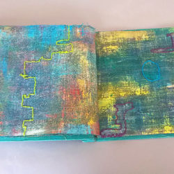 Stitching Color, (inside) 2016, 9.25 x 18.5 x 10", mixed media/artists' book