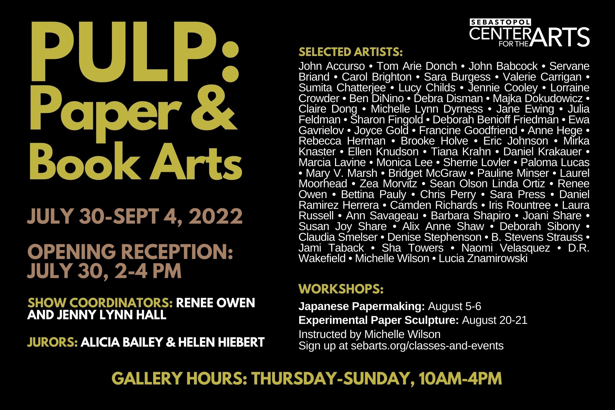 “PULP Book and Paper Arts” at the Sebastopol Center for the Arts