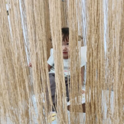Womb, 2020, 72 x 24", interactive installation, 2022 activation: "Please Touch" exhibition