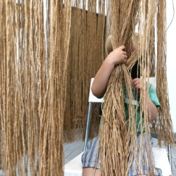 Womb, 2020, 72 x 24", interactive installation, 2022 activation: "Please Touch" exhibition