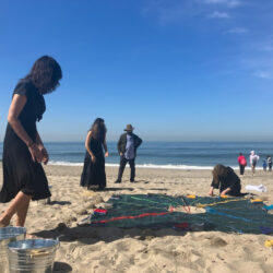 "The Center Will Not Hold", 2023, performance, part of "Swept Away: Love Letter to A Surrogate", Santa Monica Beach