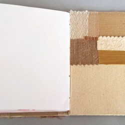White Patch, (inside) 2015, 6.75 x 10 x 5", board, paper, cloth, hemp cord