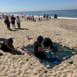 The Center Will Not Hold", 2023, performance, part of "Swept Away: Love Letter to A Surrogate", Santa Monica Beach