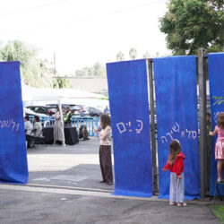 "Let Joy Be Our Warp and Weft", 2025, 10' x  25'  x .5" (variable), canvas, paint/glaze, cord.  Photo: Tiffanie Hsu